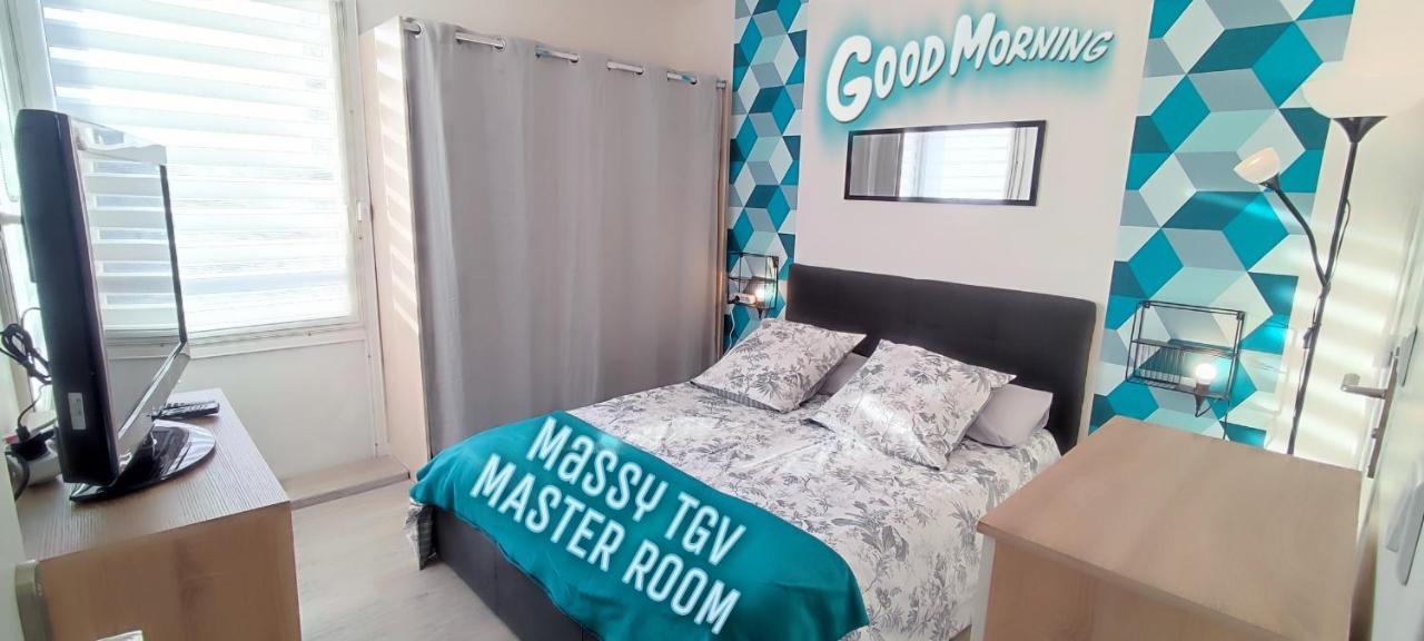 T4 Massy TGV: Spacious Family Apartment with Terrace Exterior photo