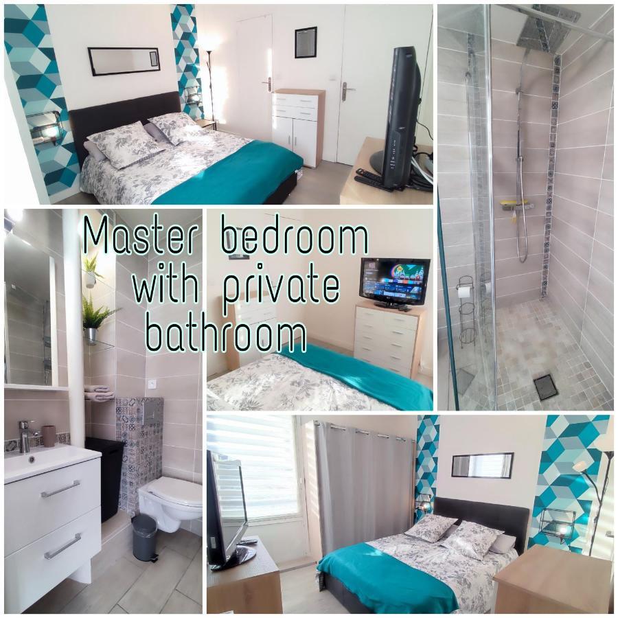T4 Massy TGV: Spacious Family Apartment with Terrace Exterior photo